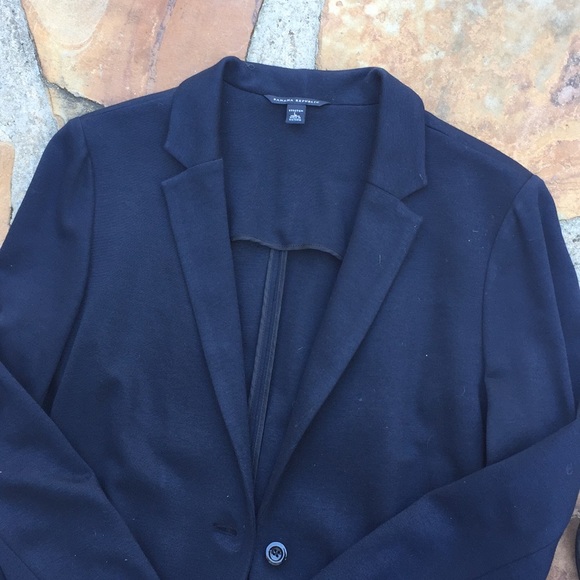 Banana Republic Navy blue jacket blazer stretch L - Picture 4 of 8